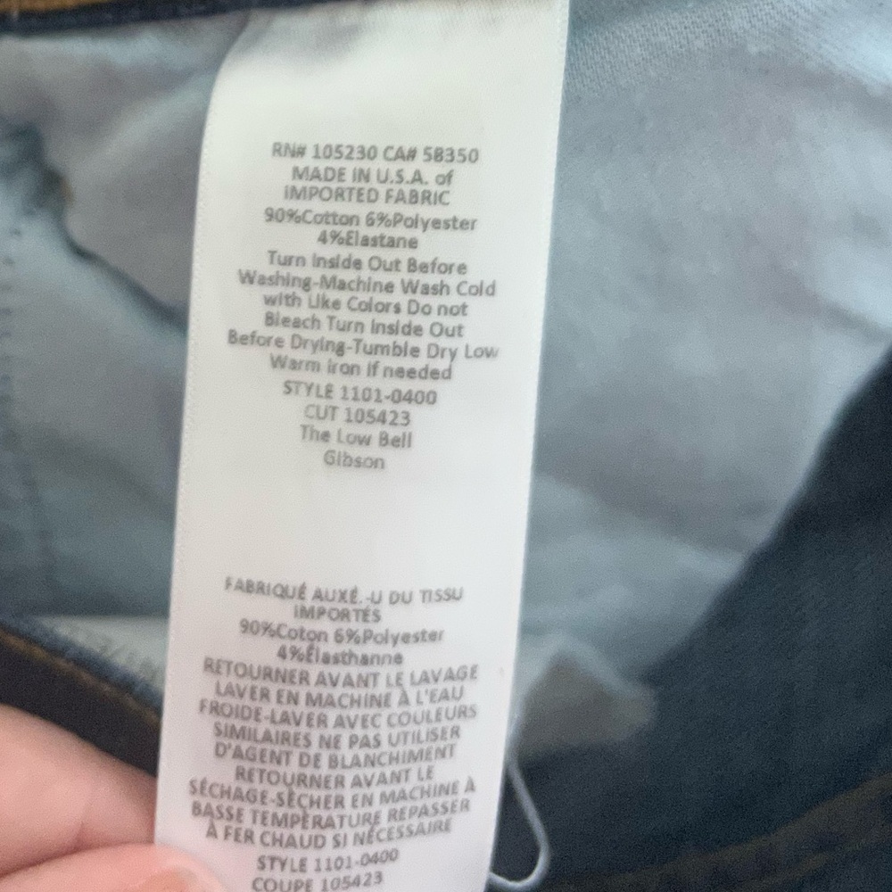 CURRENT/ELLIOTT "The Low Bell" Jeans in Gibson - Picture 9 of 10